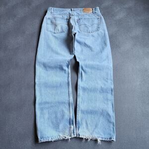 Vintage Levi's 505 Regular Straight Leg Blue Denim Jeans 38x32